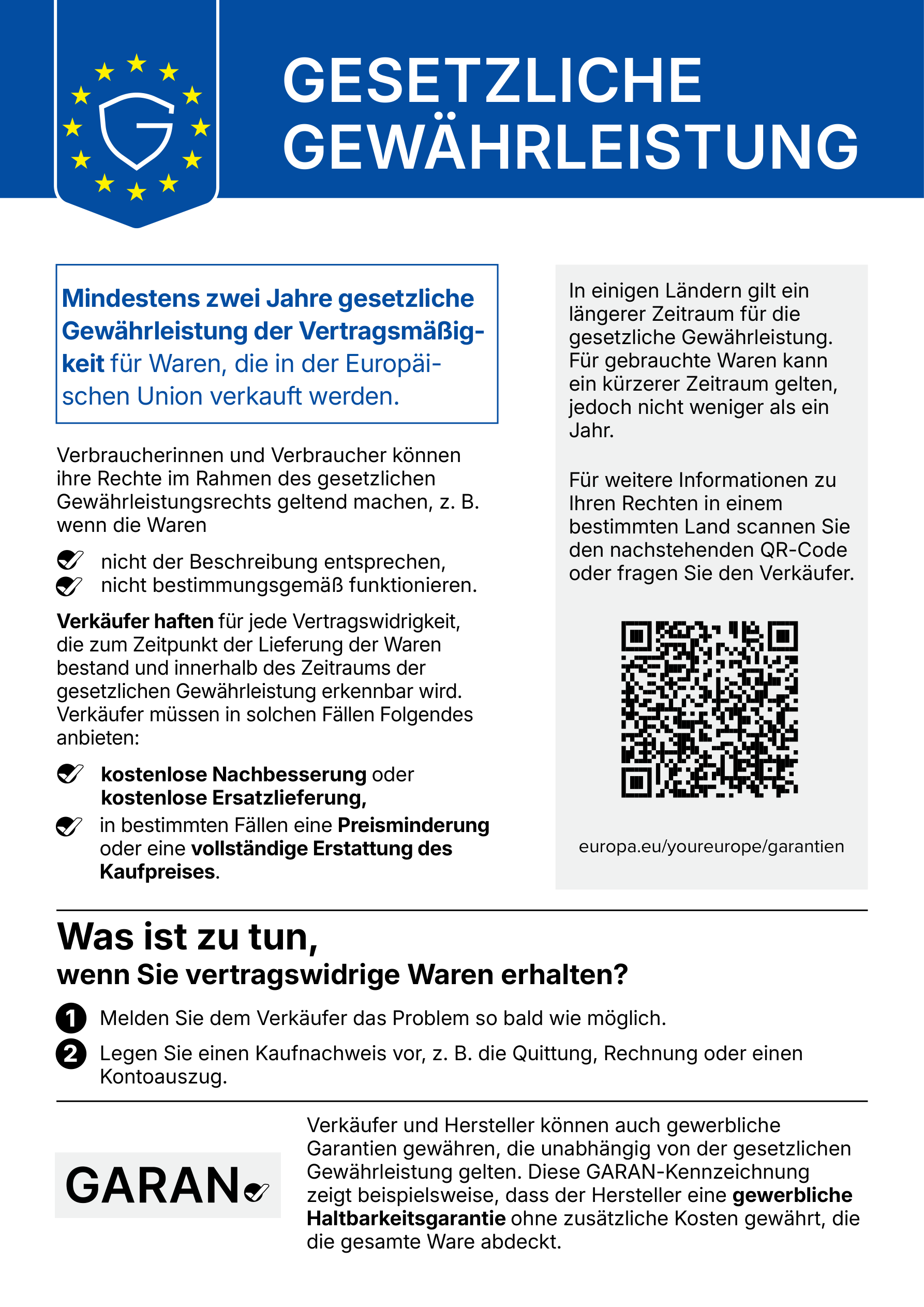 EU-Gewährleistungshinweis (DE)